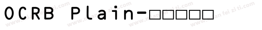 OCRB Plain字体转换
